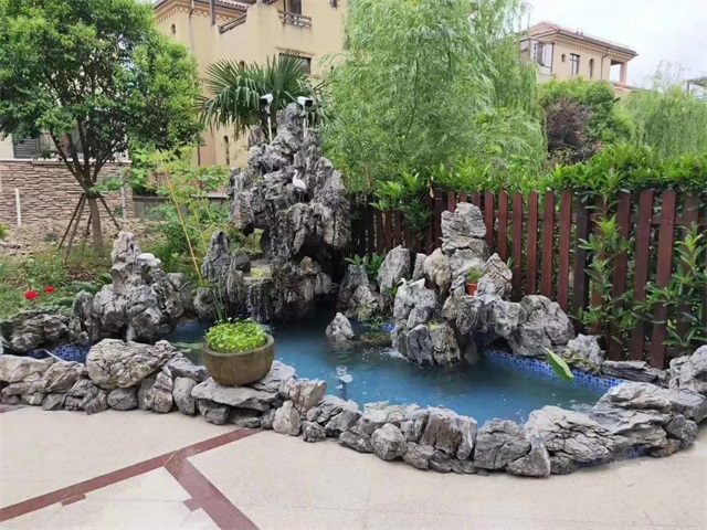 东平庭院假山鱼池制作方法